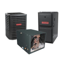 3 Ton 14.5 SEER 92% AFUE 100,000 BTU Goodman Gas Furnace and Air Conditioner System - Horizontal
