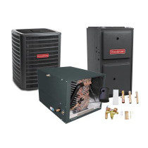 1.5 Ton 14 SEER 98% AFUE 60,000 BTU Goodman Gas Furnace and Air Conditioner System - Horizontal
