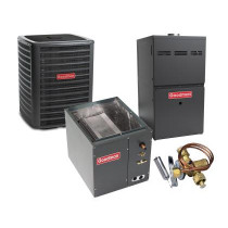 5 Ton 15 SEER 80% AFUE 100,000 BTU Goodman Gas Furnace and Air Conditioner System - Downflow