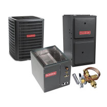1.5 Ton 16 SEER 96% AFUE 40,000 BTU Goodman Gas Furnace and Air Conditioner System - Vertical