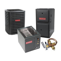 2.5 Ton 15 SEER 92% AFUE 80,000 BTU Goodman Gas Furnace and Air Conditioner System - Vertical
