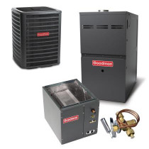 2 Ton 14.5 SEER 80% AFUE 100,000 BTU Goodman Gas Furnace and Air Conditioner System - Upflow