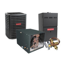 3 Ton 16 SEER 80% AFUE 120,000 BTU Goodman Gas Furnace and Air Conditioner System - Horizontal