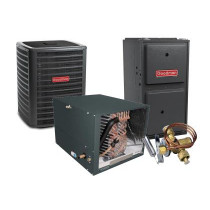 2 Ton 15 SEER 96% AFUE 100,000 BTU Goodman Gas Furnace and Air Conditioner System - Horizontal