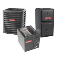 4 Ton 16 SEER 98% AFUE 80,000 BTU Goodman Gas Furnace and Air Conditioner System - Vertical