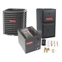 4 Ton 15 SEER 96% AFUE 100,000 BTU Goodman Gas Furnace and Air Conditioner System - Upflow