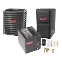 4 Ton 15 SEER 96% AFUE 80,000 BTU Goodman Gas Furnace and Air Conditioner System - Upflow