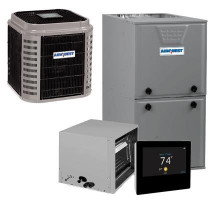 2 Ton 15 SEER AFUE 60,000 BTU AirQuest Gas Furnace and Air Conditioner System - Horizontal