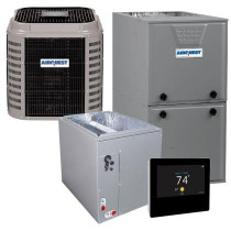 3 Ton 16 SEER 98% AFUE 120,000 BTU AirQuest Gas Furnace and Heat Pump System - Multi-Positional