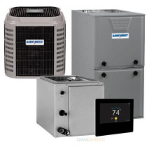 2 Ton 17 SEER 98% AFUE 80,000 BTU AirQuest Gas Furnace and Heat Pump System - Upflow/Downflow