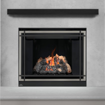 Napoleon HD40 Gas Direct Vent Fireplace - HD40 Silver Trim 