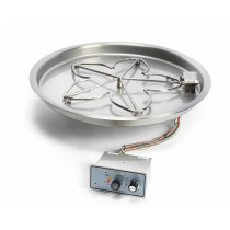 HPC 37 Inch Bowl Pan Fire Pit Kit- Flame Sensing Ignition - PENTA37FPPK-FLEX