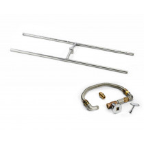 HPC 30-Inch Stainless Steel H-Burner Kit With Flex, Valve, Key, And Fittings - FPS/HBSB30 KIT-B