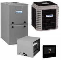 2 Ton 17 SEER 96% AFUE 80,000 BTU AirQuest Gas Furnace and Air Conditioner System - Horizontal