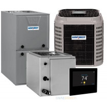 2 Ton 17 SEER 98% AFUE 100,000 BTU AirQuest Gas Furnace and Heat Pump System - Upflow/Downflow
