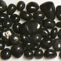 American Specialty Glass - Jelly Bean Fire Glass - Black Licorice - 3/8 Inch to 1/2 Inch