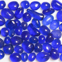 American Specialty Glass - Jelly Bean Fire Glass - Blueberry - 1/4 Inch to 3/8 Inch