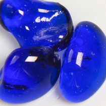 American Specialty Glass - Jelly Bean Fire Glass - Blueberry - 1/2 Inch to 1 Inch