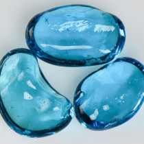American Specialty Glass - Jelly Bean Fire Glass - Blue Raspberry - 1/2 Inch to 1 Inch