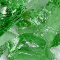 American Specialty Glass - Fire Glass - Crystal Green - 1/2 Inch to 1 Inch