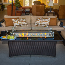 The Outdoor Greatroom Balsam Montego 59-Inch Linear Gas Fire Pit Table- MG-1242-BLSM-K