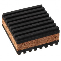 Rubber / Cork Anti-Vibration Isolation Pads - (4 Pack)