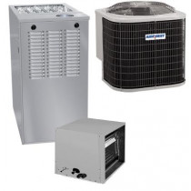 2 Ton 13 SEER 80% AFUE 88,000 BTU AirQuest Gas Furnace and Air Conditioner System - Horizontal