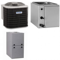 2.5 Ton 16 SEER 96% AFUE 80,000 BTU AirQuest Gas Furnace and Air Conditioner System - Vertical