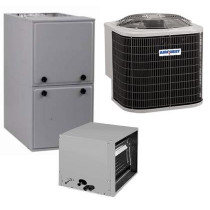 2.5 Ton 15 SEER 96% AFUE 40,000 BTU AirQuest Gas Furnace and Air Conditioner System - Horizontal