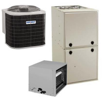 1.5 Ton 16 SEER 92% AFUE 40,000 BTU AirQuest Gas Furnace and Air Conditioner System - Horizontal
