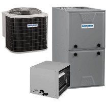 4 Ton 16 SEER 96% AFUE 80,000 BTU AirQuest Gas Furnace and Air Conditioner System - Horizontal