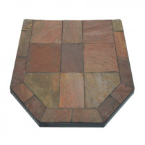 Diamond Hearths Standard Or Corner Hearth Pad - Polished Bronze Slate
