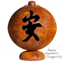 Ohio Flame 30 Inch Fire Globe - Peace Happiness Tranquility