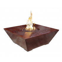 Phoenix Precast Products Square Oblique Fire Pit Table- Lava Rock Included - OSFT4818