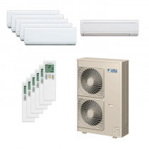 Daikin 48,000 BTU 18.8 SEER Six Zone Heat Pump System 7+7+7+7+7+15 - Wall Mounted