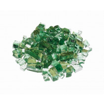 Prism Hardscapes Fire Glass 1/4" Metallic - 5-lbs - Emerald - PH-420-6
