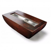 HPC Phoenix Trough 47-Inch Hammered Copper Gas Fire Bowl With Straight Burner