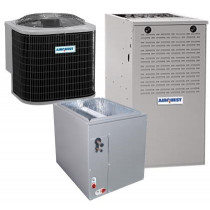 1.5 Ton 13 SEER 80% AFUE 70,000 BTU AirQuest Gas Furnace and Air Conditioner System - Multi-Positional