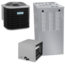 1.5 Ton 13 SEER 80% AFUE 66,000 BTU AirQuest Gas Furnace and Air Conditioner System - Horizontal