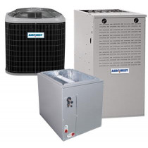 1.5 Ton 15 SEER 80% AFUE 70,000 BTU AirQuest Gas Furnace and Air Conditioner System - Multi-Positional