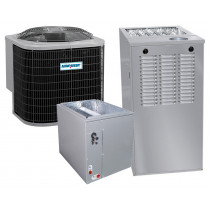 1.5 Ton 16 SEER 80% AFUE 66,000 BTU AirQuest Gas Furnace and Air Conditioner System - Multi-Positional