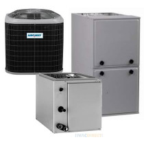 1.5 Ton 14 SEER 96% AFUE 80,000 BTU AirQuest Gas Furnace and Air Conditioner System - Upflow/Downflow