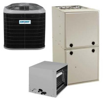 3.5 Ton 14 SEER 92% AFUE 100,000 BTU AirQuest Gas Furnace and Air Conditioner System - Horizontal