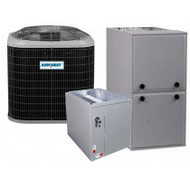 3 Ton 14 SEER 96% AFUE 100,000 BTU AirQuest Gas Furnace and Heat Pump System - Multi-Positional