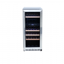 Stainless Wine Cooler Refrigerator with 15" Glass Window Front - RWC1