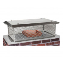 Ventis Stainless Steel Multi-Flue Chimney Cap With Flat Lid And 10-Inch Mesh Height - MFFLSS10