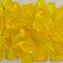 American Specialty Glass - Fire Glass - Chunky Yellow - 3/8 Inch to 1/2 Inch