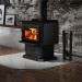Osburn 2000 Wood Burning Stove With Blower- 27" - Black Door And Pedestal