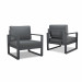 Real Flame Baltic Chair Set (2 Chairs) Gray - 9611-GRY - Pairs