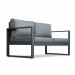 Real Flame Baltic Love Seat - Gray - 9624-GRY - Hero